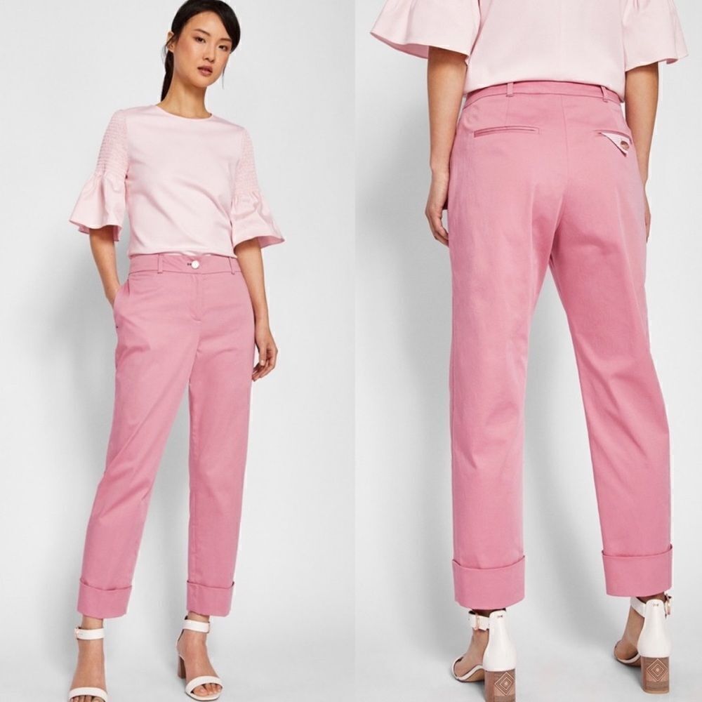Ted Baker Saydi Deep Cuff Chino Pant Dusky Pink